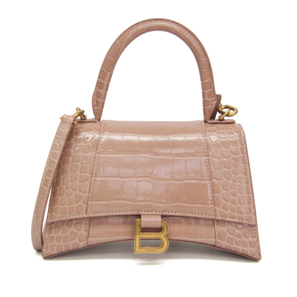 Balenciaga Hourglass Crocodile Embossed Medium